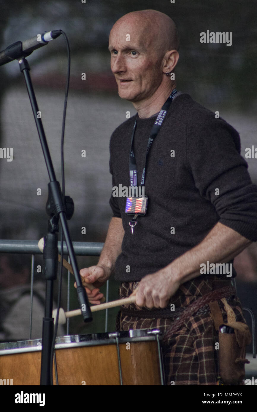 Clanadonia fonctionne à Glasgow Green, Glasgow, Ecosse, au mois de mars pour l'indépendance le 5 mai, 2018 Banque D'Images