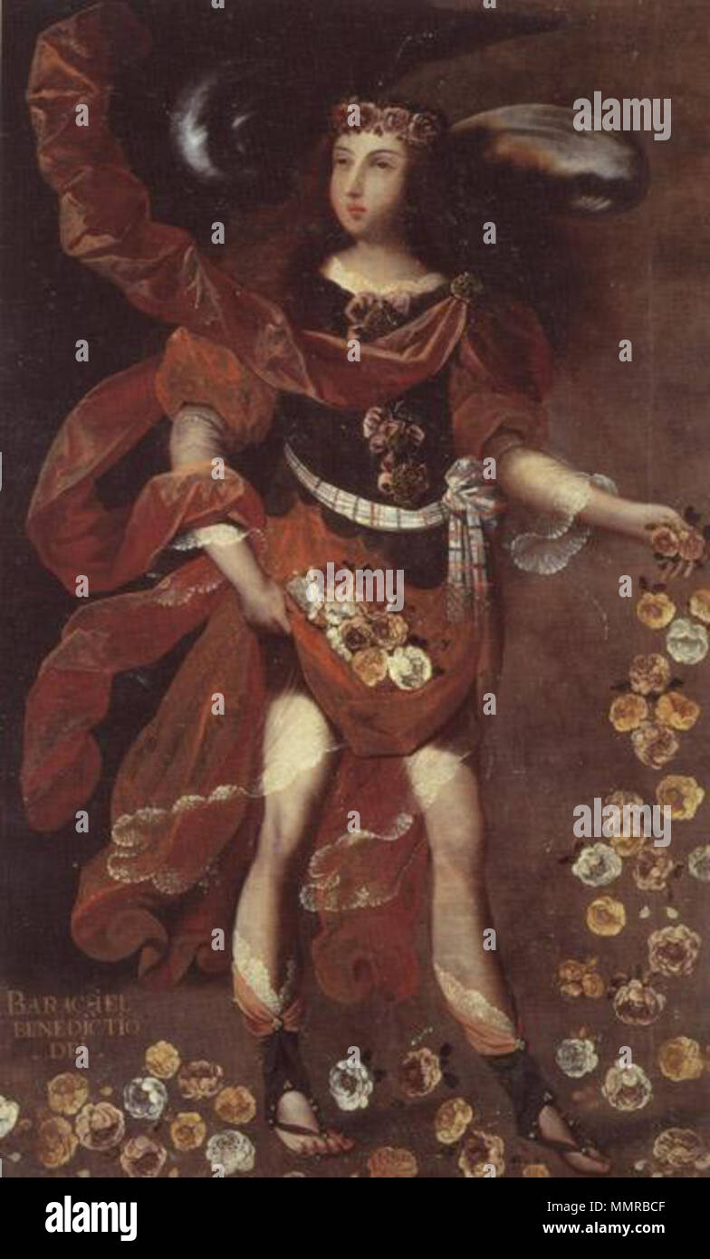 . Anglais : Baraquel - Bénédiction de Dieu : l'archange de la vertu. Sopo archange . circa 1650. Baraquel Banque D'Images