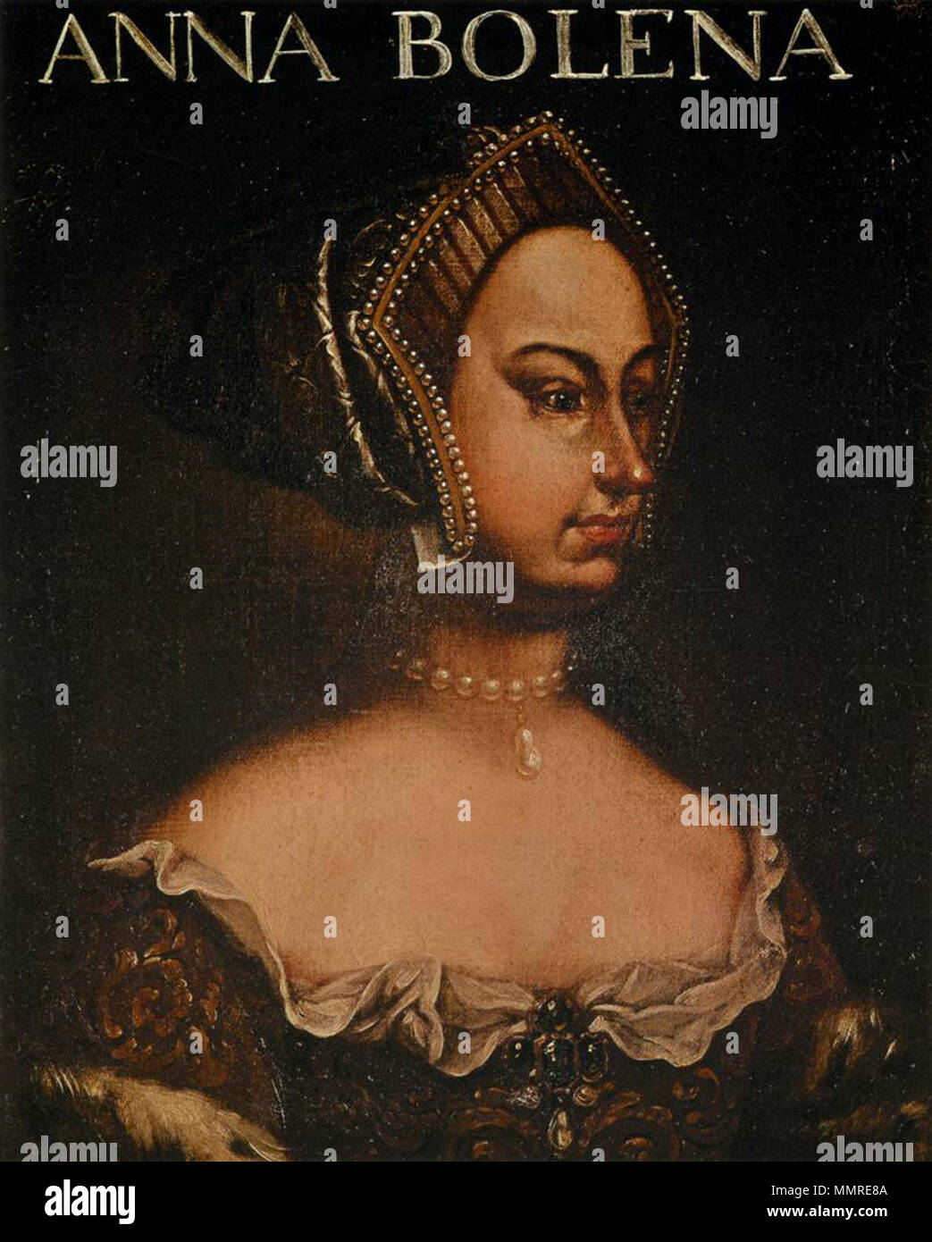 Portrait d'Anne Boleyn. 1610s. 17e siècle peintres inconnus - Portrait d'Anne Boleyn - WGA23961 Banque D'Images