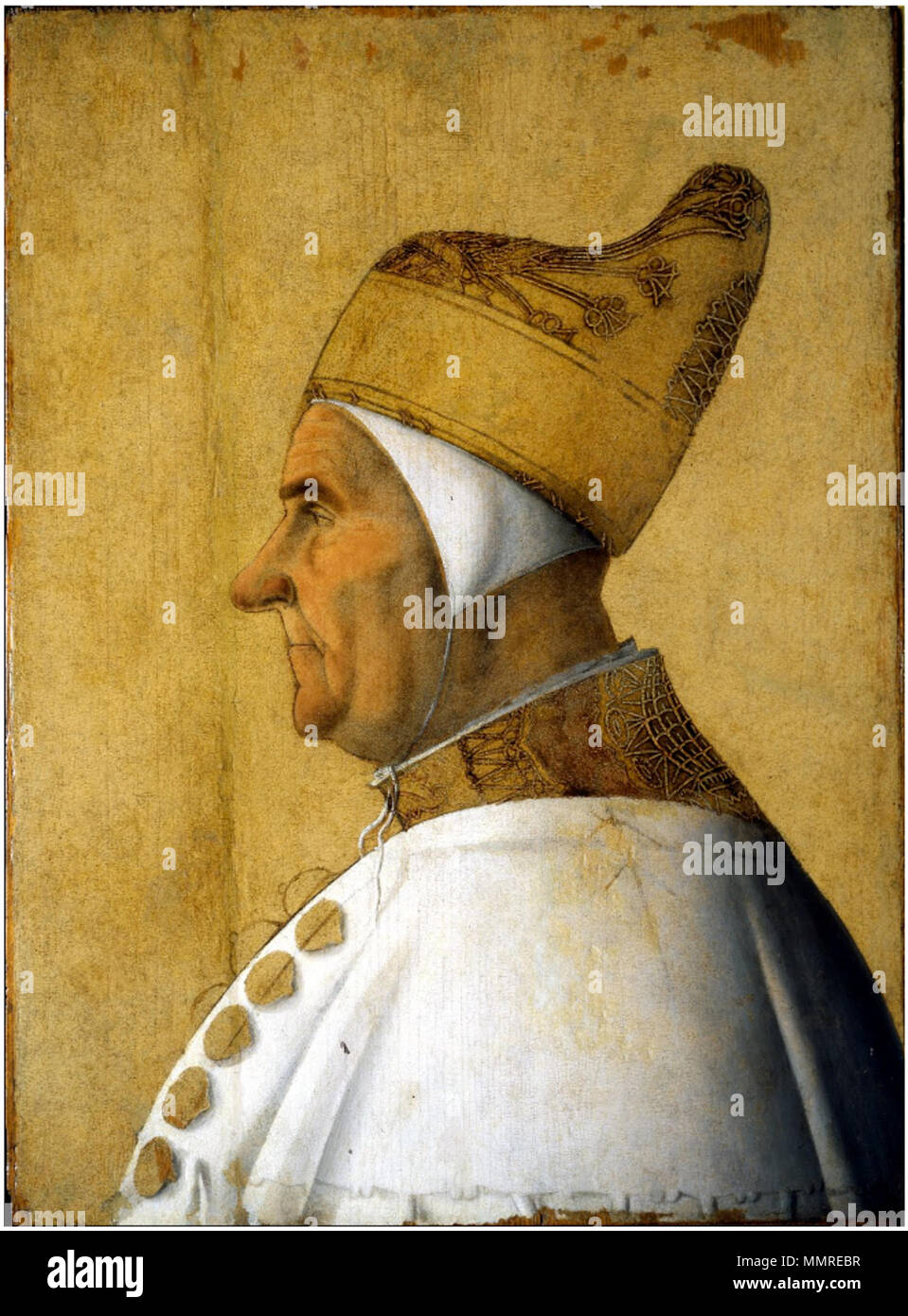 Anglais : Portrait du Doge Giovanni Mocenigo . circa 1478. Gentile Bellini, ritratto del Doge Giovanni Mocenigo Banque D'Images
