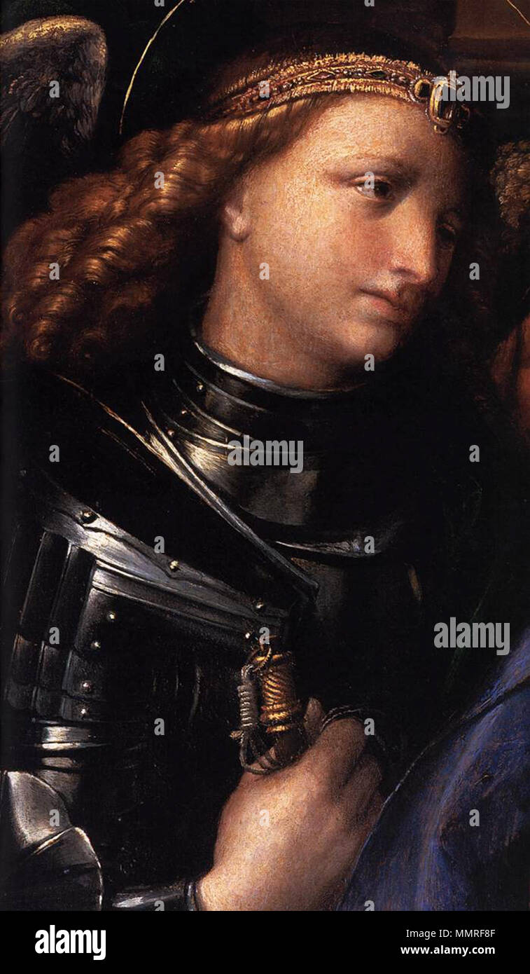 . Détail vierge et enfant avec les Saints. Entre 1530 et 1532. Benvenuto Tisi da Garofalo - Vierge à l'enfant avec les saints (détail) - WGA08478 Banque D'Images