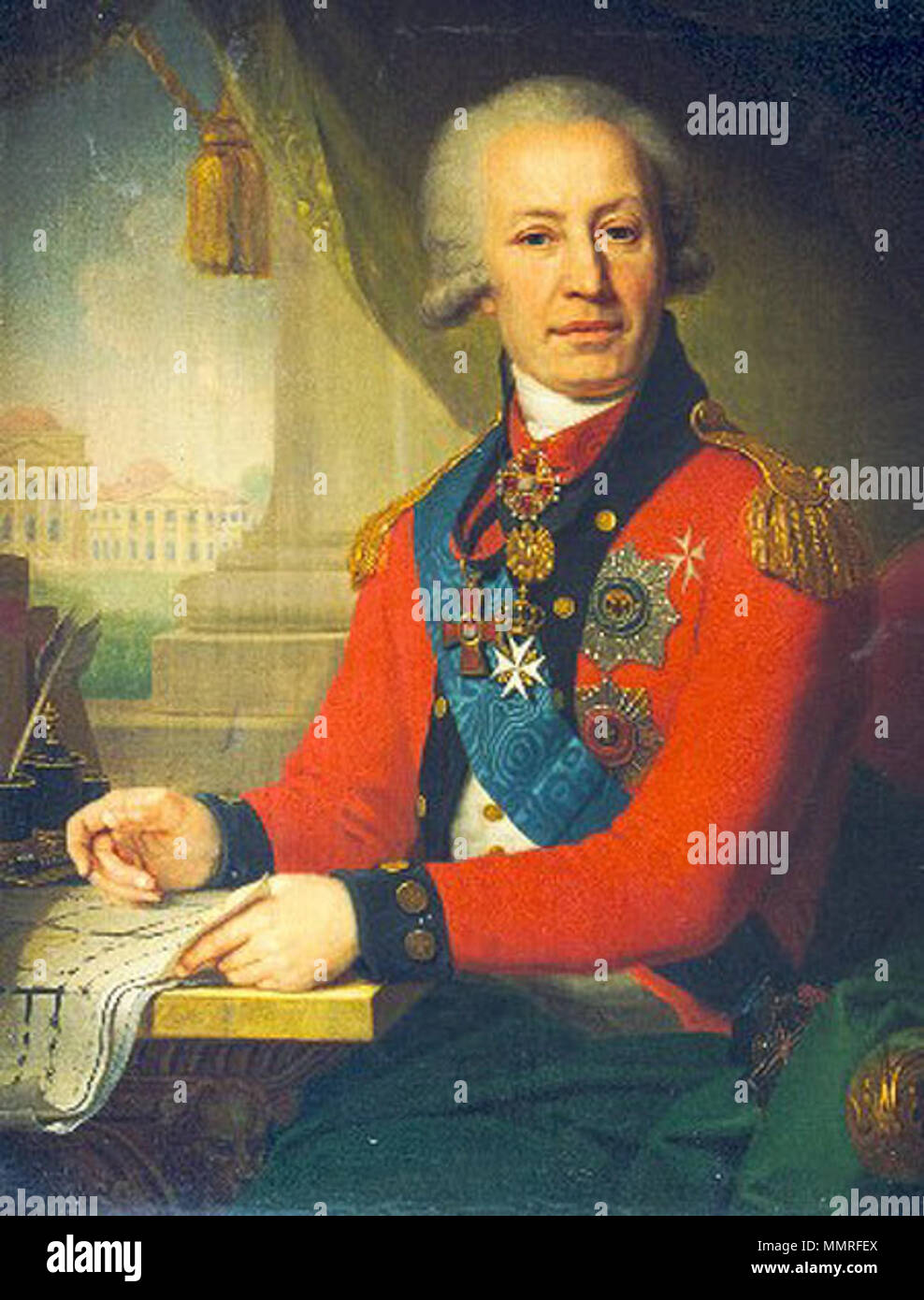 Portrait d'Alexeï Ivanovitch Vassiliev (1742-1807), homme politique russe. 1800. Vassiliev Banque D'Images