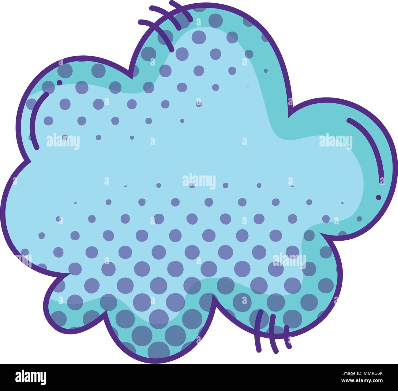 Fluffly météo nature nuage dans le ciel Illustration de Vecteur