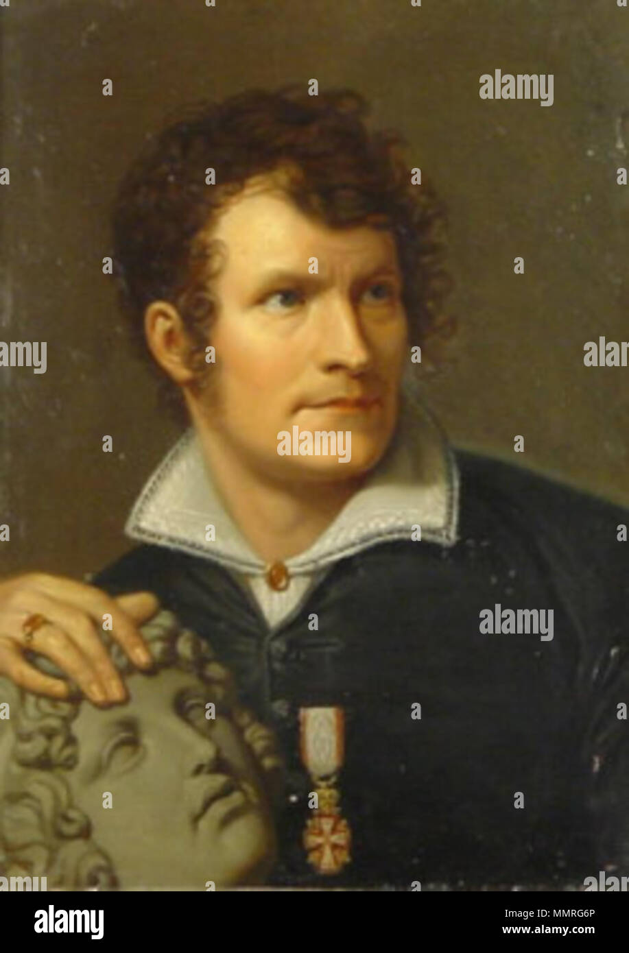 Anglais : Portrait de Bertel Thorvaldsen . 1810. Bertel Thorvaldsen portrait Banque D'Images