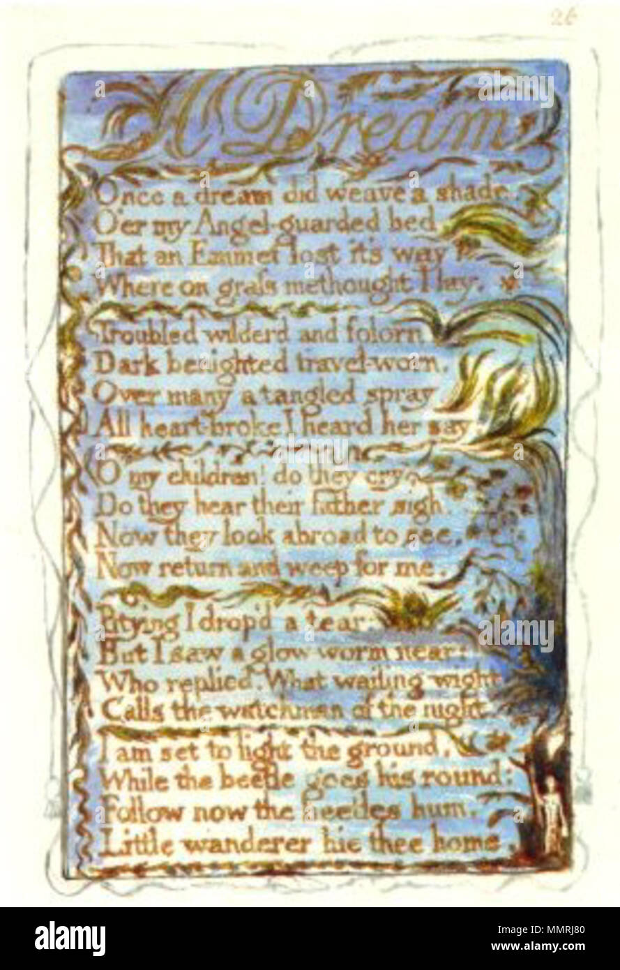 Chansons de l'Innocence - rêve rêve Blake Banque D'Images