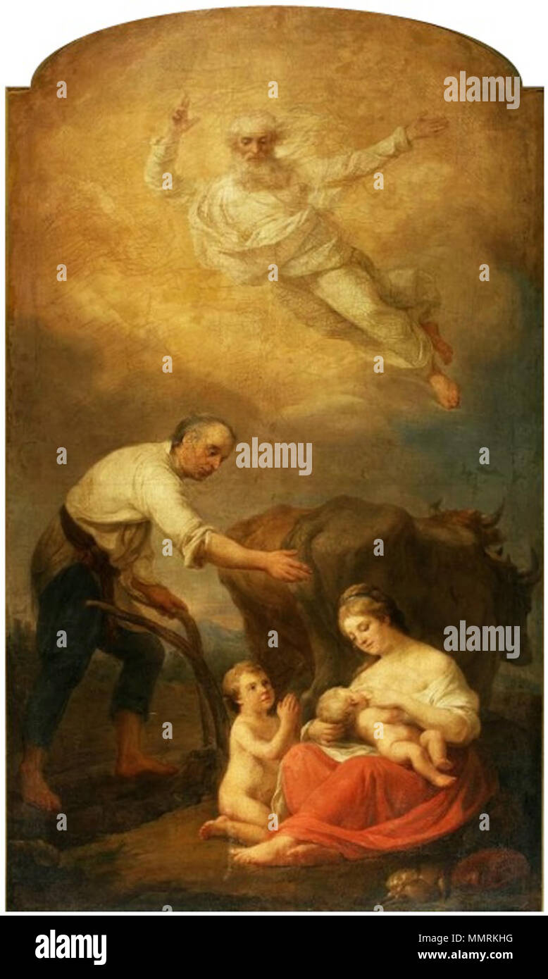 Saint Isidore - la bénédiction du travail.. 1805. Bacciarelli Saint Isidore Banque D'Images