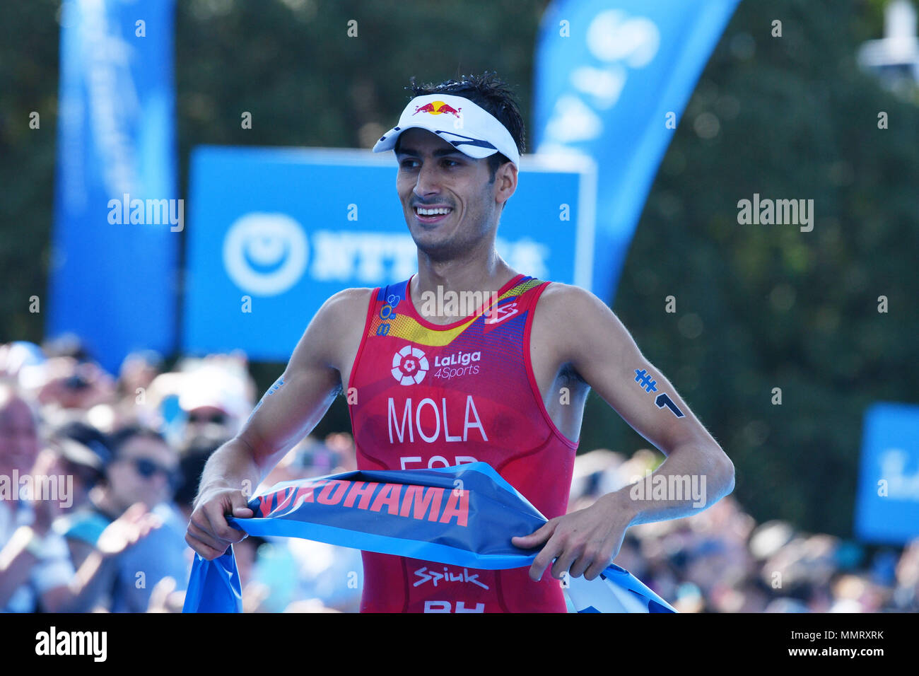 Yokohama, Kanagawa, Japon. Credit : MATSUO. 12 mai, 2018. Mario Mola (ESP) : Triathlon Triathlon ITU World Elite Hommes de Yokohama, Yokohama, Kanagawa, Japon. Credit : MATSUO .K/AFLO SPORT/Alamy Live News Banque D'Images