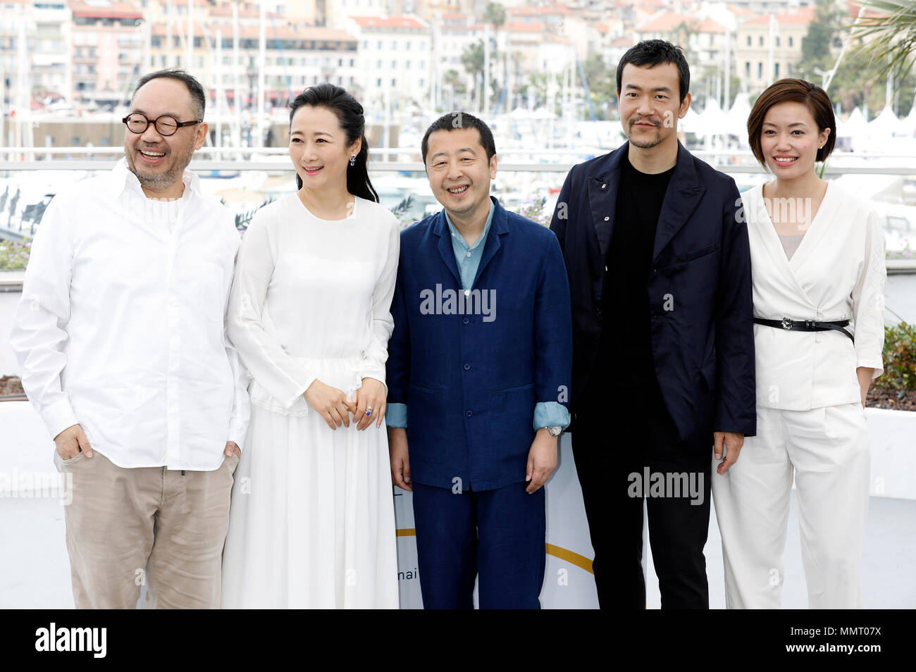 Zhang Yibai, Zhao Tao, Jia Zhang-Ke, Fan Liao et invités au 'Ash est plus pure White / Jiang hu er nv' photocall au cours de la 71e édition du Festival de Cannes au Palais des Festivals le 12 mai 2018 à Cannes, France Banque D'Images