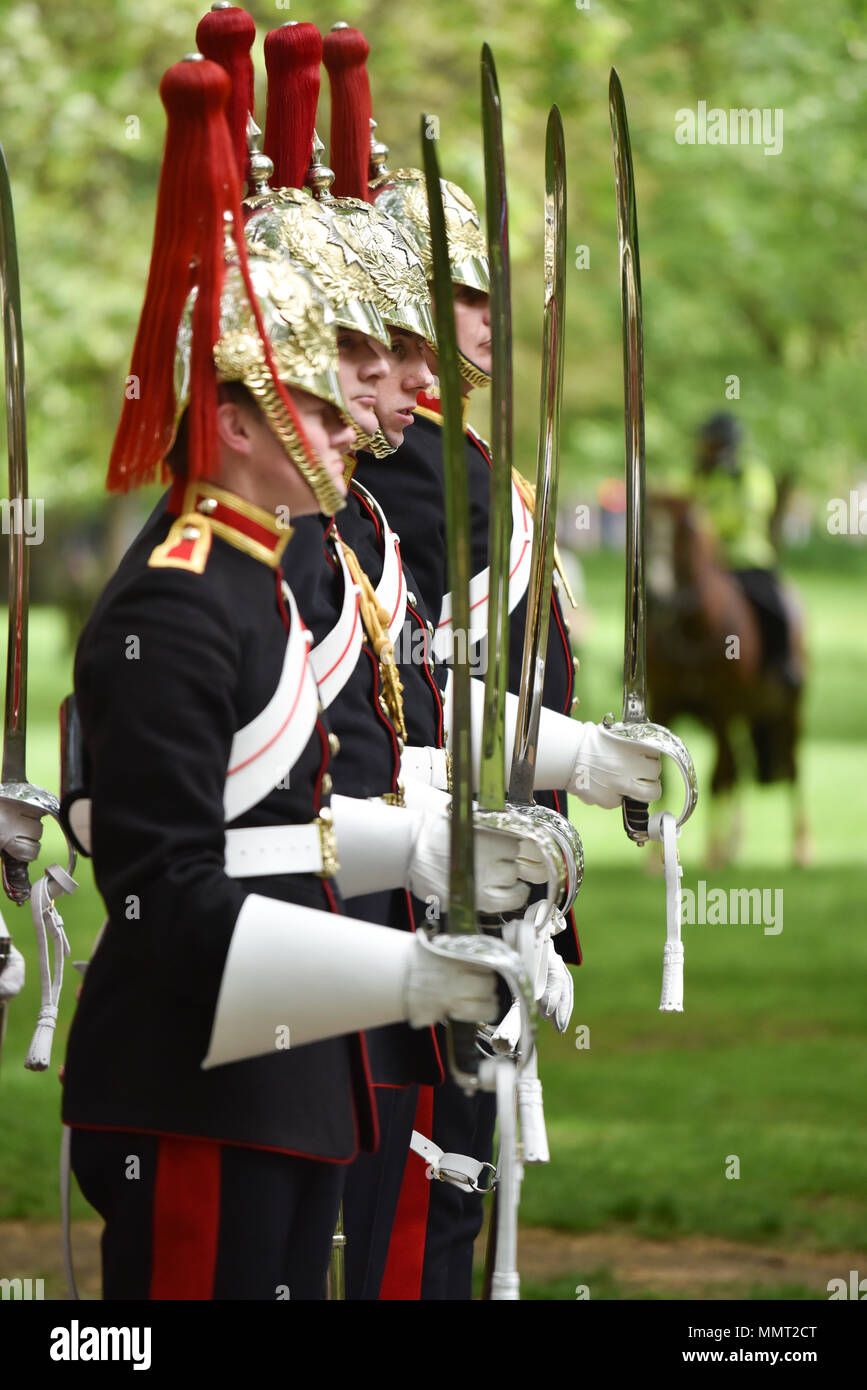 Hyde Park, London, UK. Le 13 mai 2018. L'Association vieux camarades de cavalerie 94e Défilé annuel. Crédit : Matthieu Chattle/Alamy Live News Banque D'Images