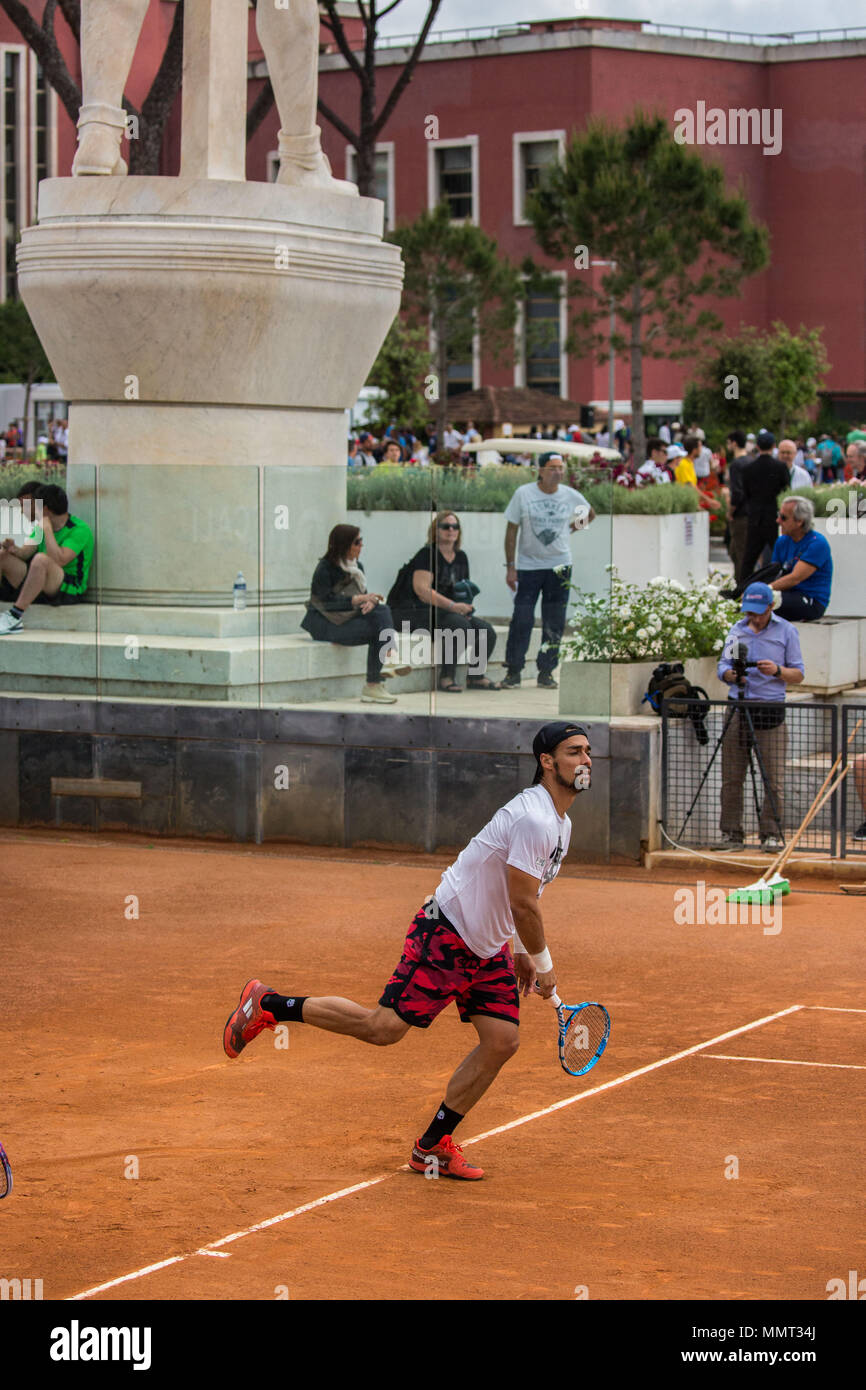 Rome, Italie. 13 mai, 2018. Rome, Italie. Mon 13e 2018. 2e jour de l'élimination et la formation au Foro Italico pour les internationaux de Rome 2018 : Crédit Manuel Bianconi/Alamy Live News Crédit : Manuel Bianconi/Alamy Live News Banque D'Images