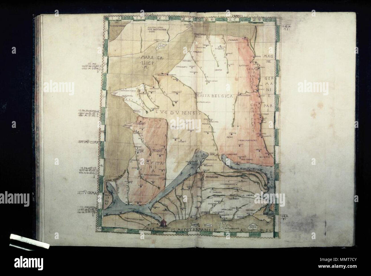 . L'édition de Bologne de la Géographie de Ptolémée : France et Belgique Français : La troisième quatrième carte Latina : Tabula Quarta Tertia . 1477. Les bibliothèques Bodleian, France et Belgique Banque D'Images