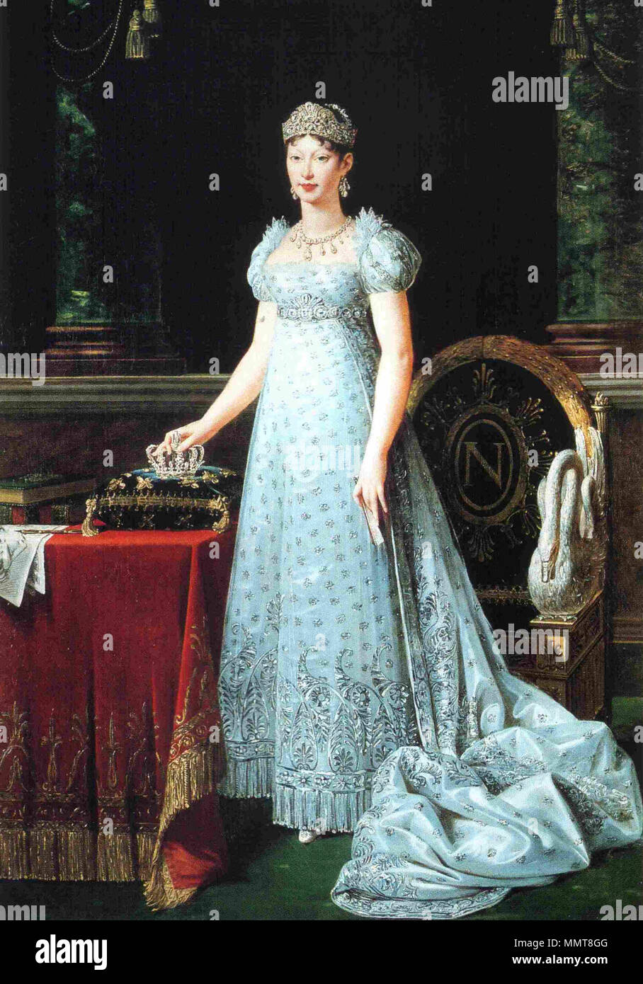 Anglais : Portrait de Marie-Louise d'Autriche, épouse de Napoléon et l'impératrice de France . 1812. Lefevre Maria Luigia Banque D'Images