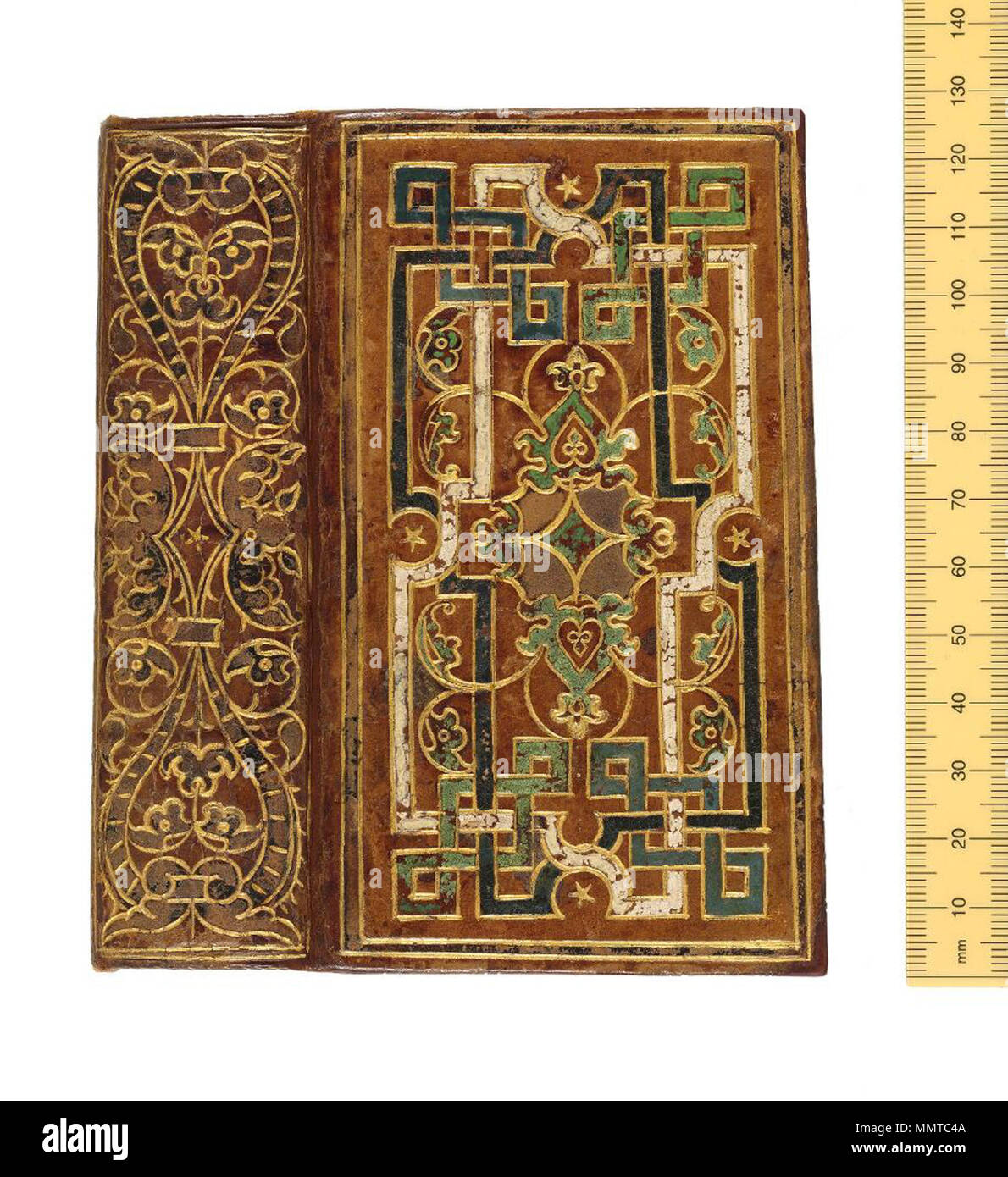 . D'entrelacs multicolores. Français (Paris), milieu du 16ème siècle. En veau marron. Chaque volume est liée et gauffered dans un modèle différent d'entrelacement avec open, floral outils ; ruban entrelacement émaillée en vert, bleu clair et bleu foncé. De l'atelier du relieur parisien connu pour ses liaisons pour le collectionneur anglais, diplomate, universitaire et poète Thomas Wotton (1521-87). Orationes. 1547. Marcus Tullius [author] Bibliothèques Bodleian, Orationes 2 Banque D'Images