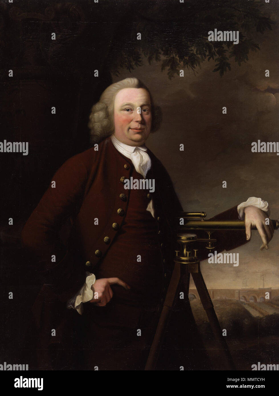 . Portrait de James Brindley (1716-1772), ingénieur britannique James Brindley. 1770. James Brindley par Francis Parsons Banque D'Images