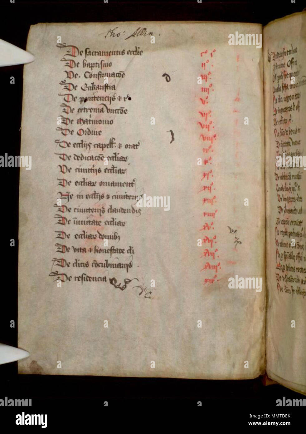. Statuts synodaux en Amérique, publié en 1287 par Peter Quivel, évêque d'Exeter 1280-91, dans une copie de la première moitié du 15ème siècle. ; 3v statuts synodaux en Amérique. 1425. Les bibliothèques Bodleian, statuts synodaux en Amérique 3v Banque D'Images . Statuts synodaux en Amérique, publié en 1287 par Peter Quivel, évêque d'Exeter 1280-91, dans une copie de la première moitié du 15ème siècle. ; 3v statuts synodaux en Amérique. 1425. Les bibliothèques Bodleian, statuts synodaux en Amérique 3v Banque D'Images