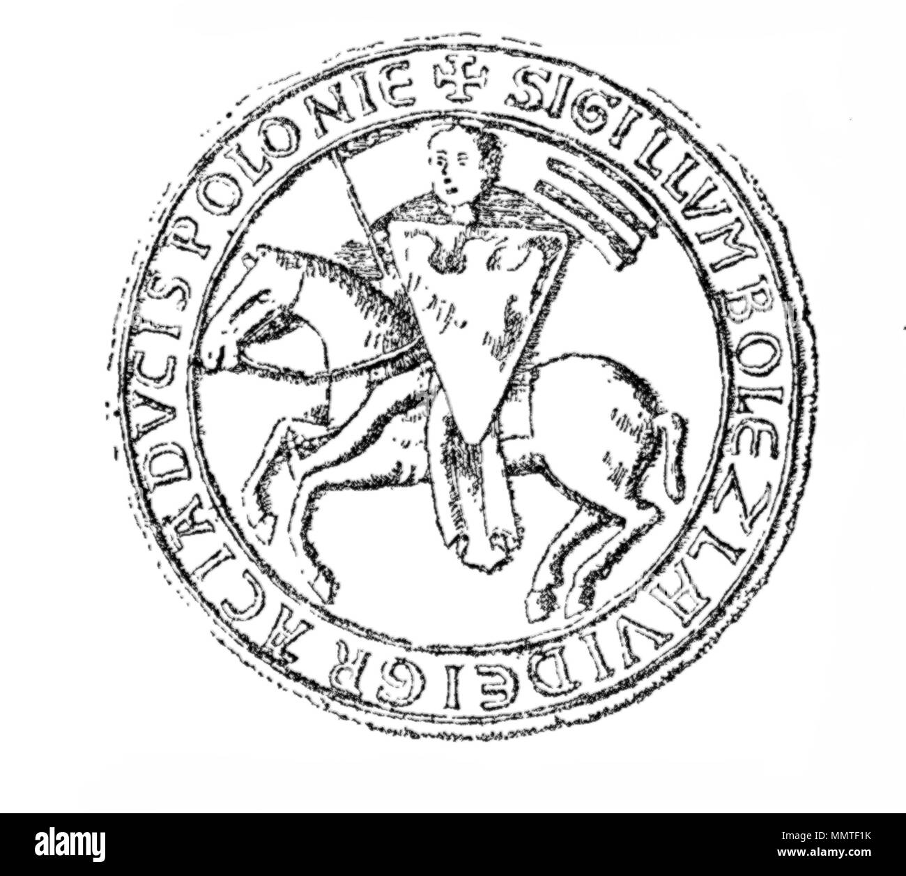 Aucun Bolesław Pobożny seal 1258 Banque D'Images