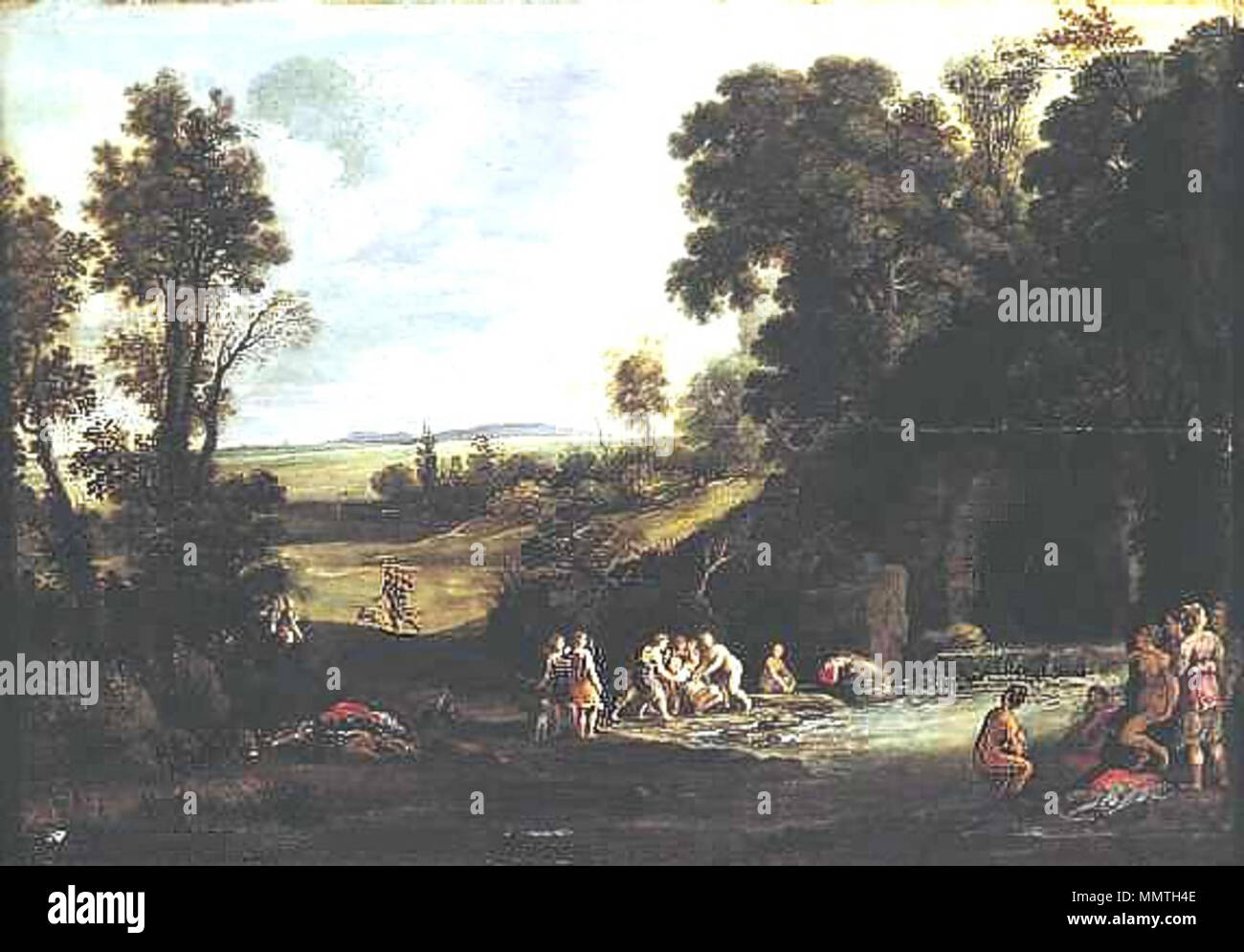 Diane et Callisto. Années 1620, probablement. Paul Bril 2 Banque D'Images