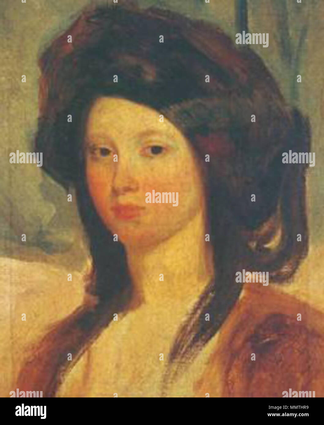. L'actrice Juliette Drouet comme princesse Negroni (ca. 1827) [1]. Portrait de Juliette Drouet. vers 1827. Victor Hugo-Drouet Banque D'Images