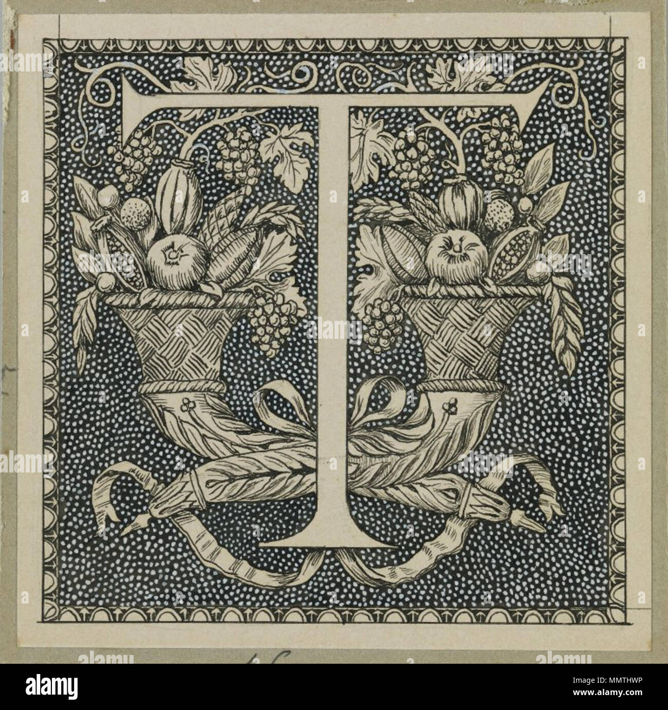 Lettre capitale T. entre 1886 et 1894. Le Musée de Brooklyn - Capital Lettre T - James Tissot Banque D'Images