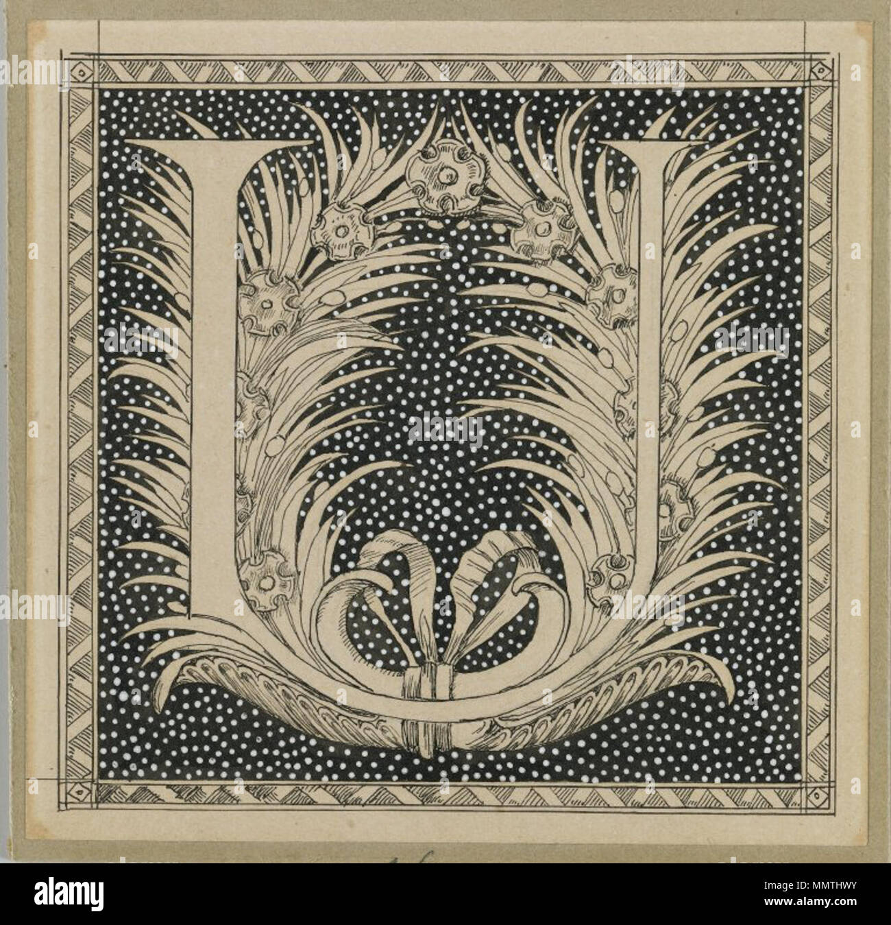 La lettre U. entre 1886 et 1894. Le Musée de Brooklyn - Capital Lettre U - James Tissot Banque D'Images