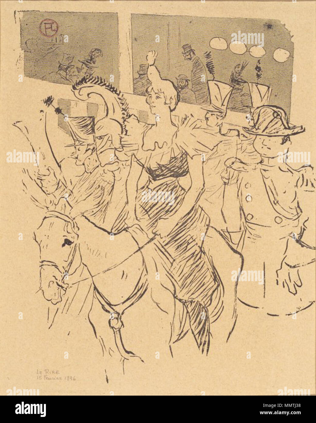 Anglais : Entree de Cha-U-Kao. 1896. Le Musée de Brooklyn - Entree de Cha-U-Kao de rire - Henri de Toulouse-Lautrec Banque D'Images
