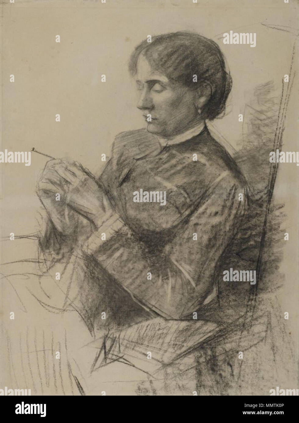 Le Musée de Brooklyn - Portrait de madame la comtesse Adèle de Toulouse-Lautrec - Henri de Toulouse-Lautrec Banque D'Images