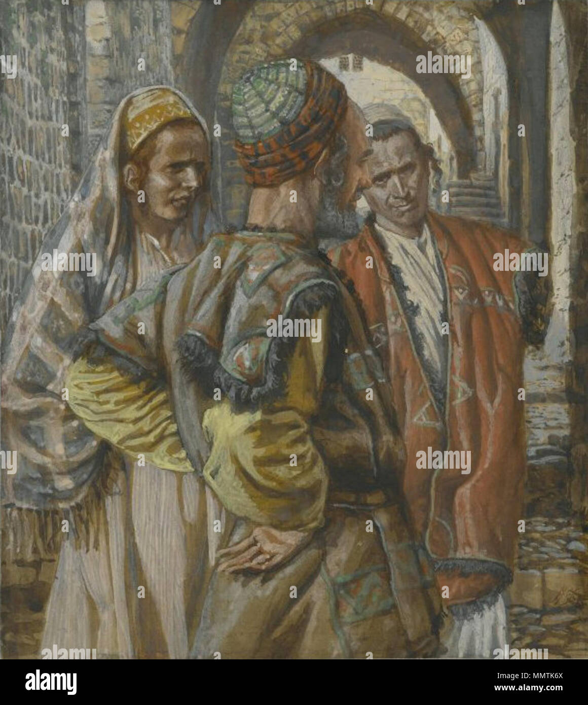 Le Musée de Brooklyn - Simon de Cyrène et ses deux fils, Alexandre et Rufus (Simon de Cyrène et ses deux fils, Alexandre et Rufus) - James Tissot Banque D'Images