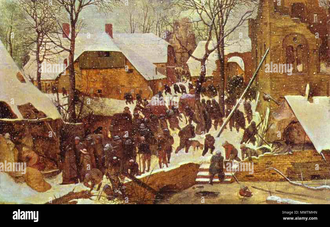 L Adoration Des Mages Dans Un Paysage D Hiver Deutsch : Die Anbetung der Könige im Schnee English : Adoration des Mages  dans un paysage d'hiver . 1567. Bruegel119 Photo Stock - Alamy