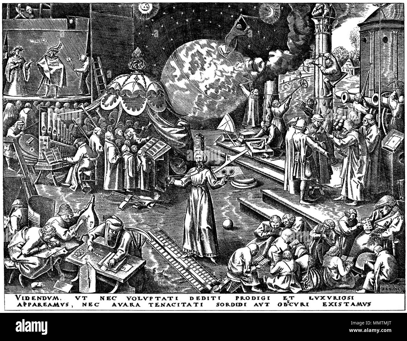 . Les sept vertus, à savoir les vertus théologales de Foi, espérance et charité et les quatre vertus cardinales de la prudence, la justice, la tempérance et la force, par Brueghel, publié par Philippe Galle. Voir aussi : Brueghel : les sept vices Deutsch : Brueghel d. Ä., Folge der "Tugenden", Die Mäßigkeit. . À partir de 1561 jusqu'à 1562. Pieter Brueghel l'ancien (1526/1530-1569) Noms alternatifs Pieter Breugel, Pieter Breughel, Pieter Brueghel, paysan Brueghel Description peintre flamand, dessinateur et graveur Date de naissance/décès entre 1526 et 1530 9 septembre 1569 Lieu de naissance/décès Q198167 Banque D'Images