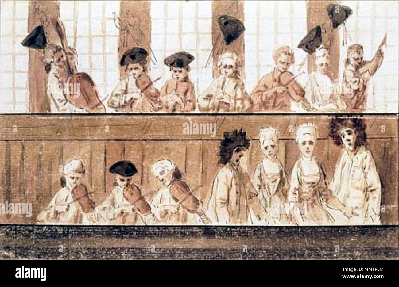 Café chantant, Champs-Élysées, 1789 Banque D'Images