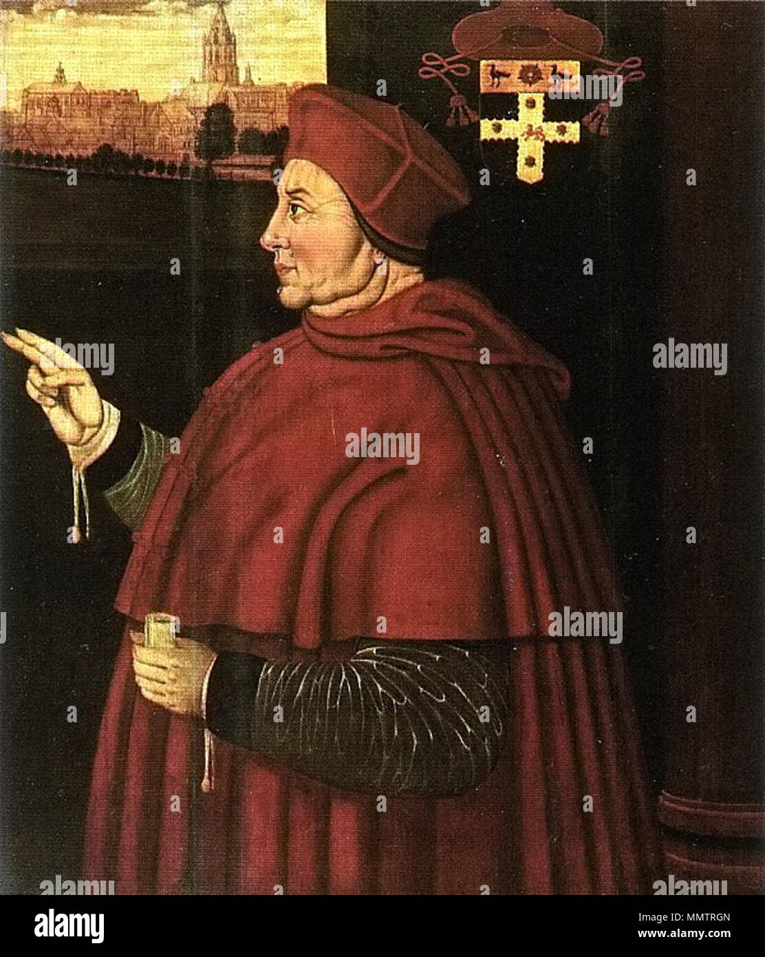 Portrait du Cardinal Wolsey. 1526. Le Cardinal Wolsey Christ Church Banque D'Images
