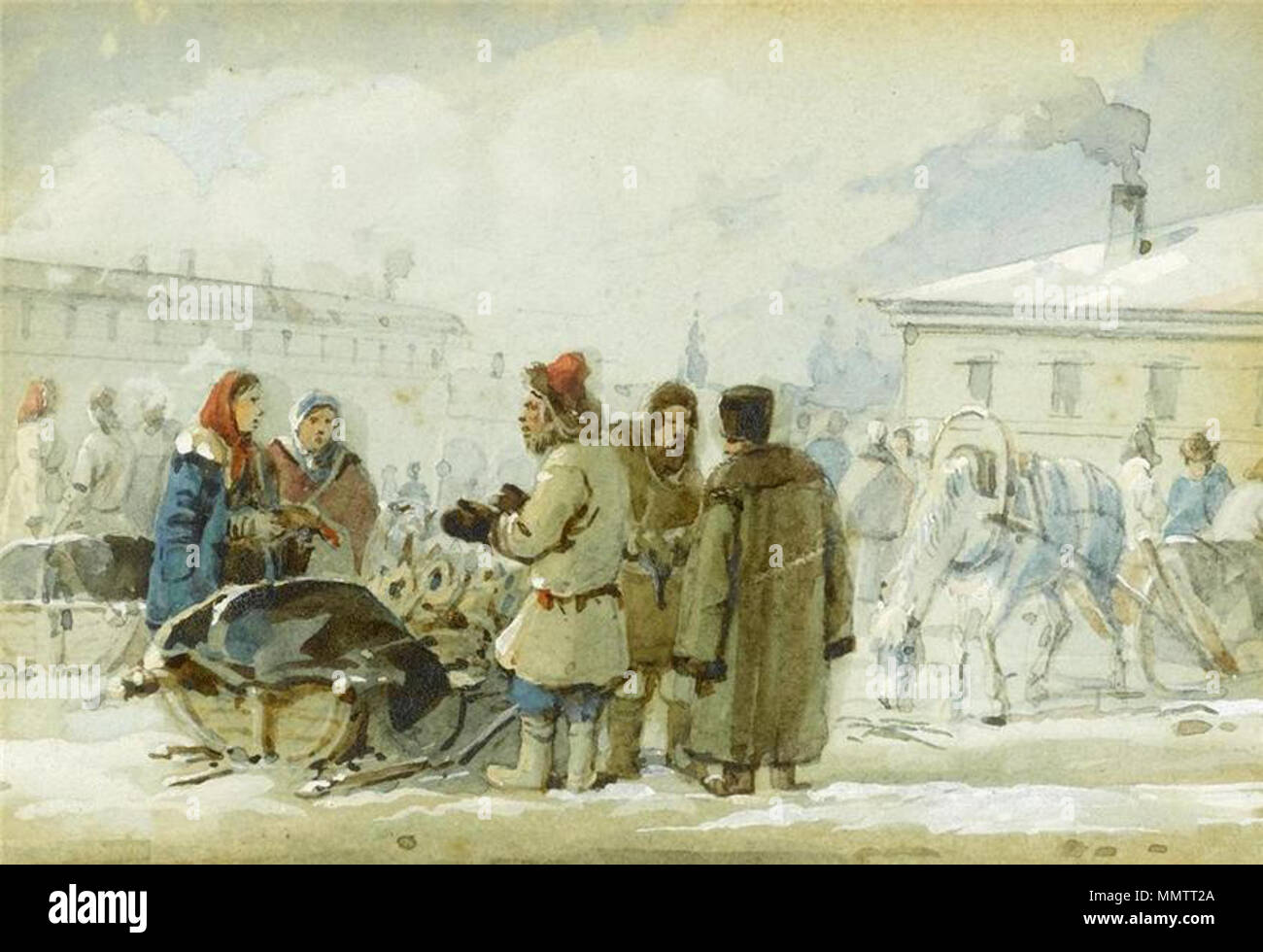 Carl Kollmann Saint-Pétersbourg hiver Banque D'Images