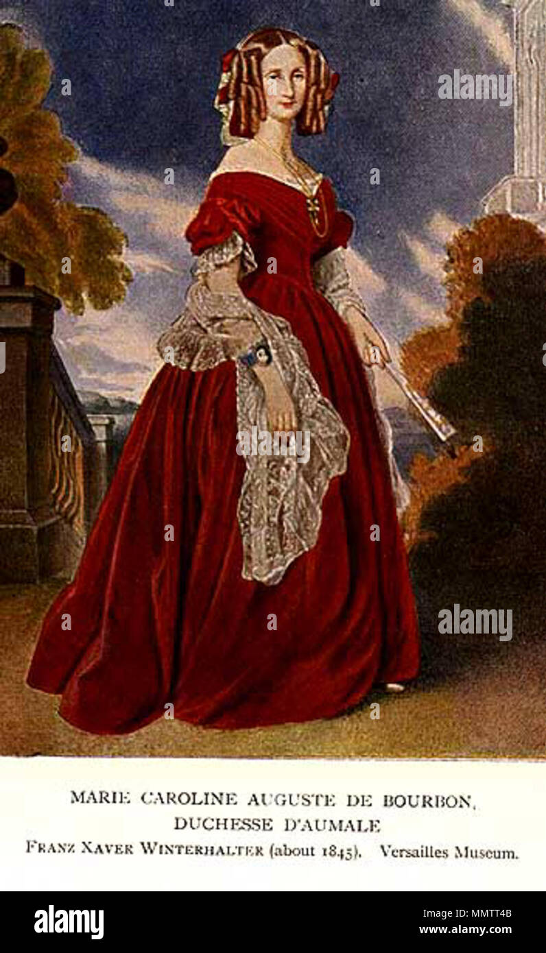 Anglais : portrait de Louise, la première Reine des Belges. circa 1841. Maria Carolina de Bourbon-Two Siciles (Winterhalter) Banque D'Images