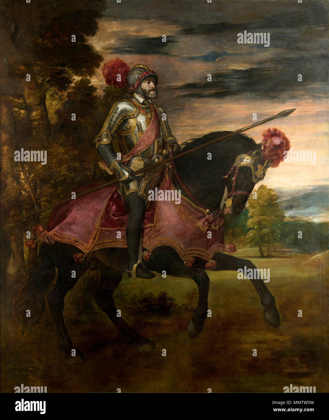 Carlos V en la Batalla de Mühlberg Banque D'Images