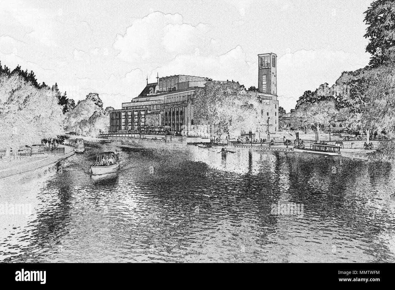 Stratford Upon Avon Warwickshire CV37 Banque D'Images
