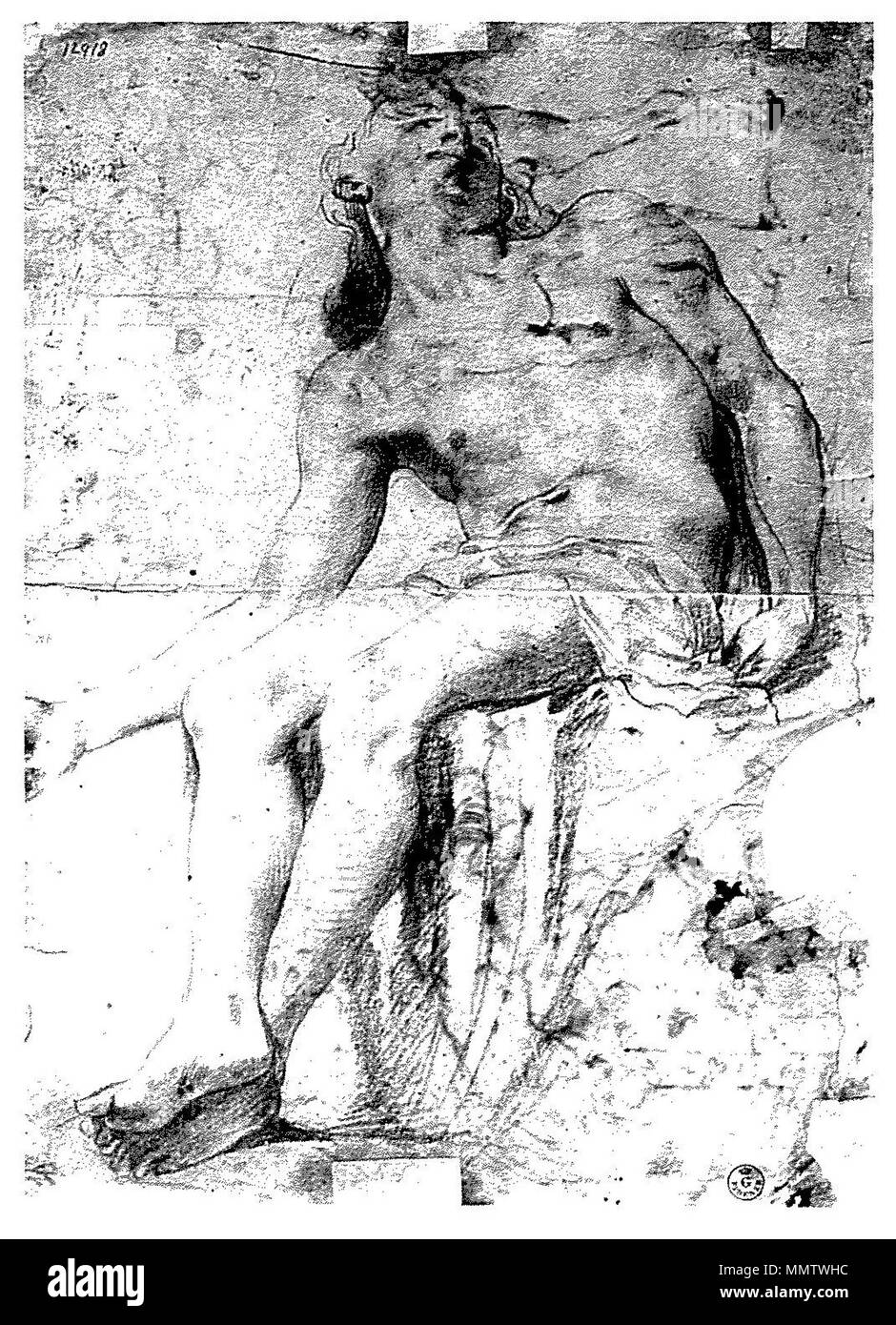 Annibale Carracci, studio di Cristo dans Pietà Banque D'Images