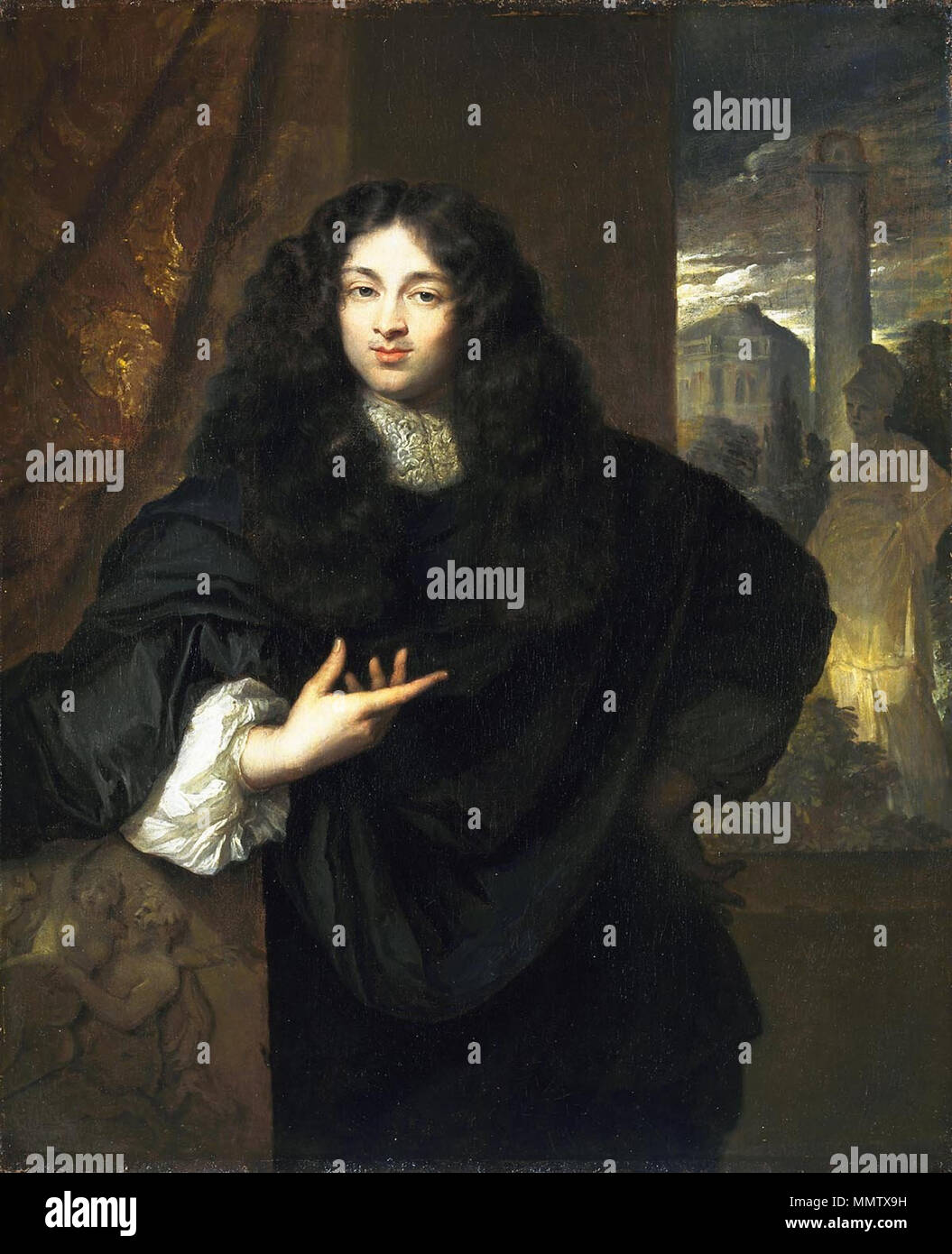 . Pendentif de fichier:Caspar Van - Portret van Maria Timmers.jpg Portrait de Maurits Le leu de Wilhem (1643-1724). 1677. Caspar Van 005 Banque D'Images