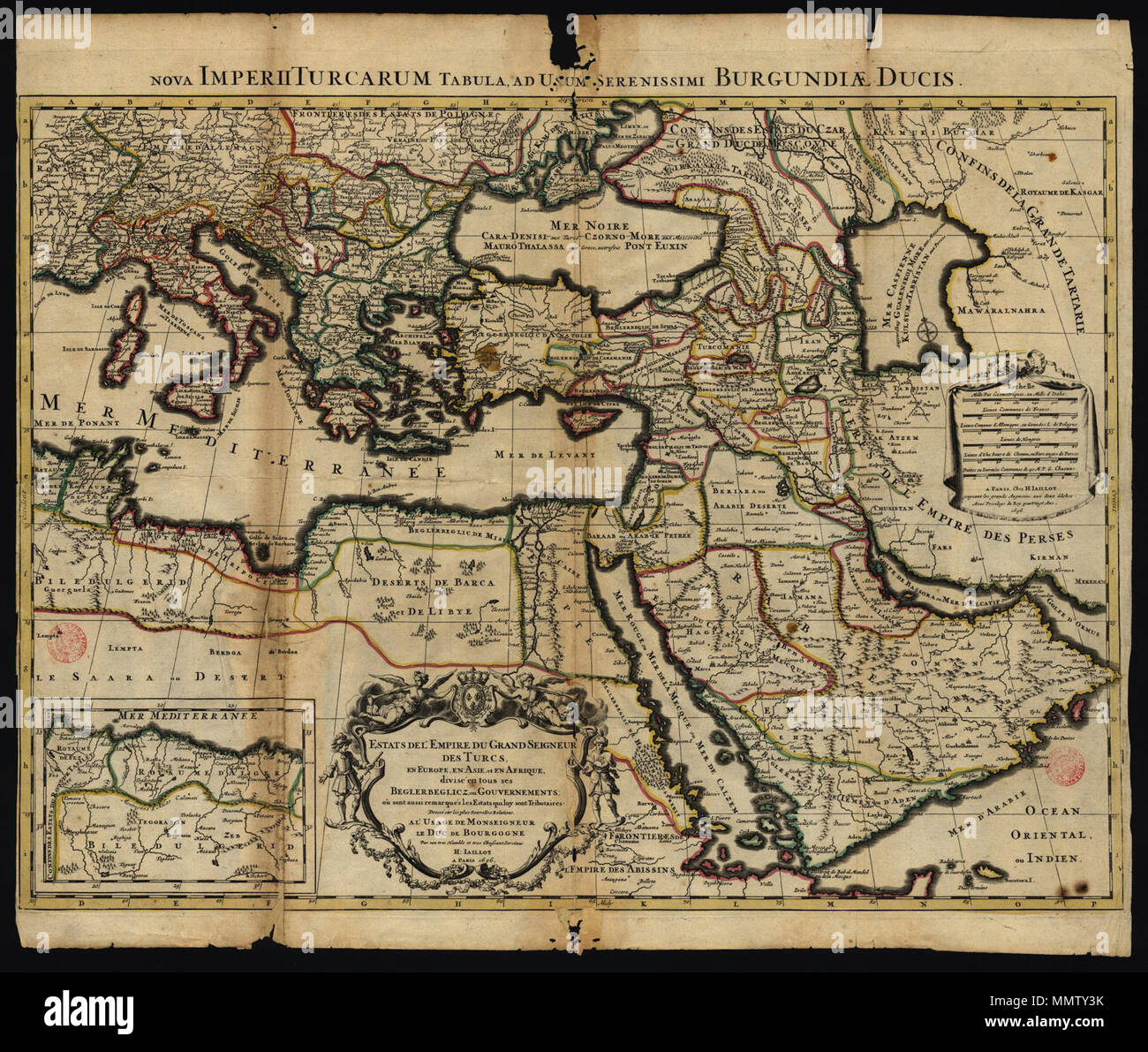 . Anglais : Carte de l'Empire ottoman en 1600 avec tous les Beglerbeic . 1696. Alexis Hubert Jaillot (1632-1712) Noms alternatifs Alexis-Hubert Jaillot ; A. H. Jaillot Description éditeur français, géographe et cartographe Date de naissance/décès en 1632 1er novembre 1712 Lieu de naissance/décès Avignon-lès-Saint-Claude Paris 17ème siècle, période de travail lieu de travail Paris contrôle d'autorité : Q1237425 : VIAF ?59385948 ISNI : ?0000 0001 2135 2441 RCAC : ?n50072841 NLA : ?35089898 GND : ?12900085X WorldCat CC-1317-a 0001 1 p24-C-R0072-1- Banque D'Images