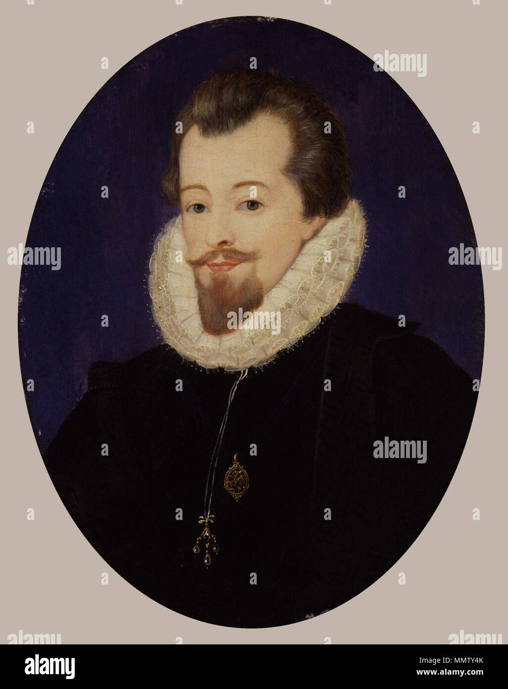. Robert Cecil est né vers 1563 en tant que fils de William Cecil, qui était conseiller principal du Queen Elizabeth. Robert a suivi ses traces des pères. Il devient secrétaire d'État en vertu de l'Elizabeth et séjour en sous son successeur James I. Il est aussi devenu Lord du Sceau privé et Grand Trésorier. Il est mort en 1612. Robert Cecil, comte de Salisbury. 19e siècle ?. Robert Cecil, comte de Salisbury par John De Critz the Elder Banque D'Images