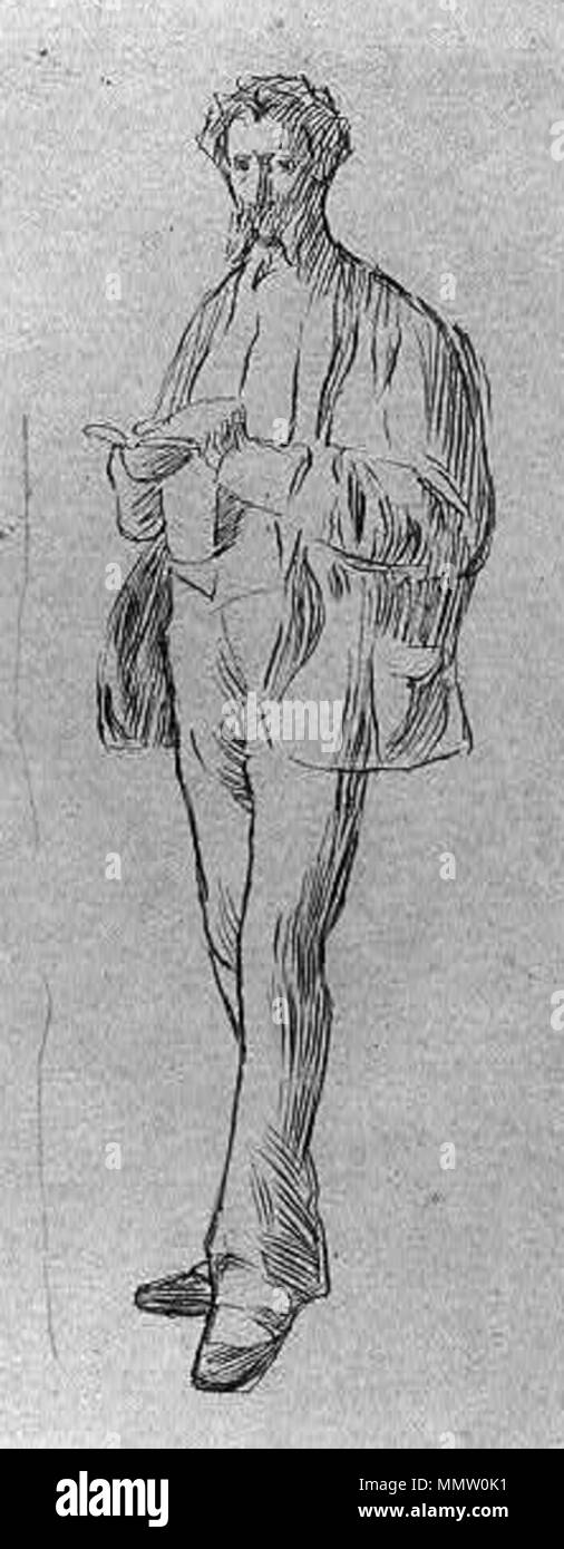 . Anglais : publié dans 'l'Œuvre de Charles Keene' par Joseph Pennell, 1897, p. 17. L'auto-portrait. Entre 1855-1890 et. Charles Keene autoportrait Banque D'Images