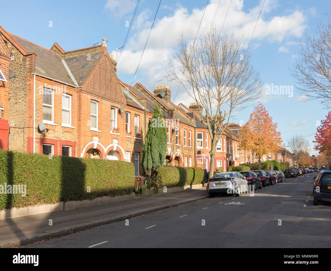 Logement en terrasses, Walthamstow Street, Londres, Angleterre Banque D'Images