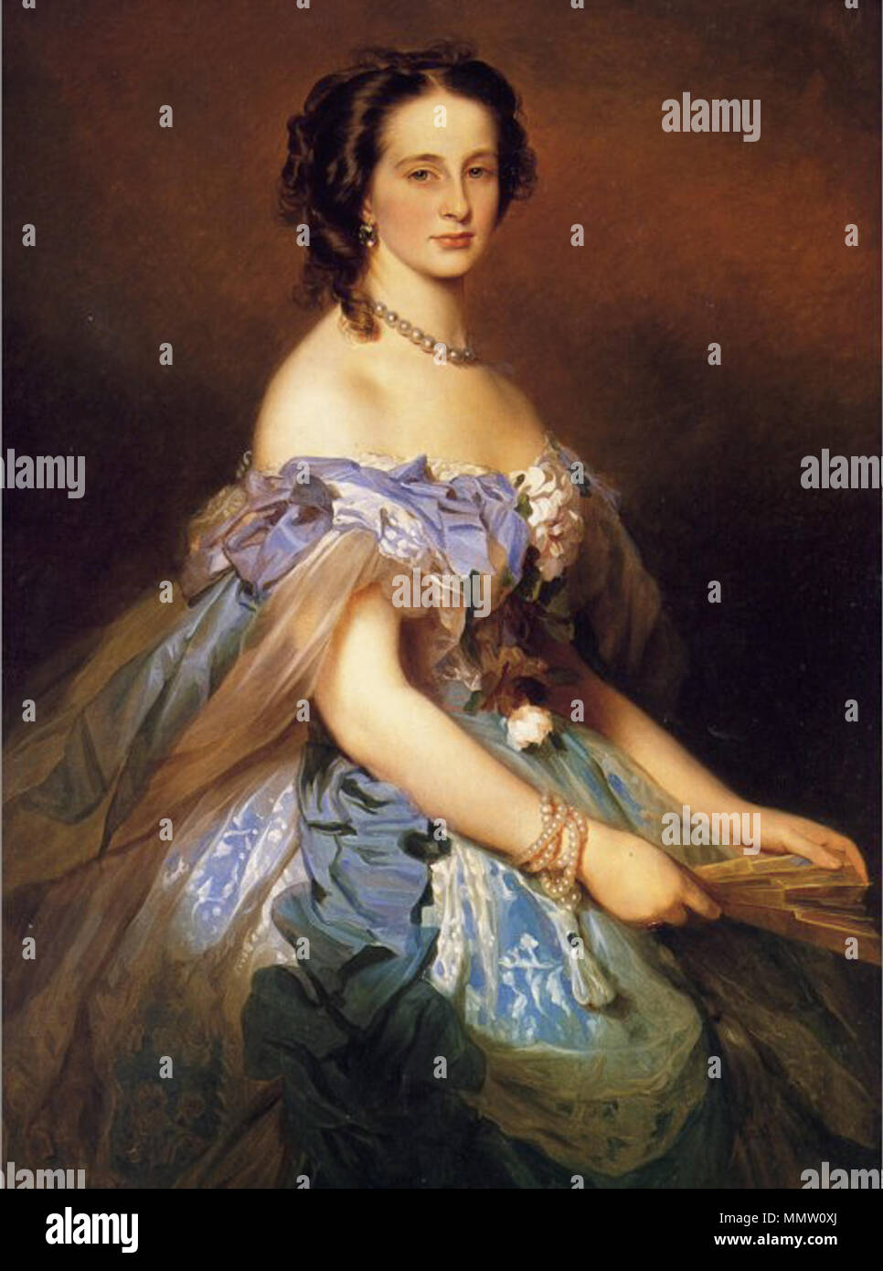 Großfürstin Iosifowna Portrait d'Alexandra, geb. Prinzessin von Sachsen-Altenburg (1830-1911). vers 1850. La grande-duchesse Alexandra Iosifovna Banque D'Images