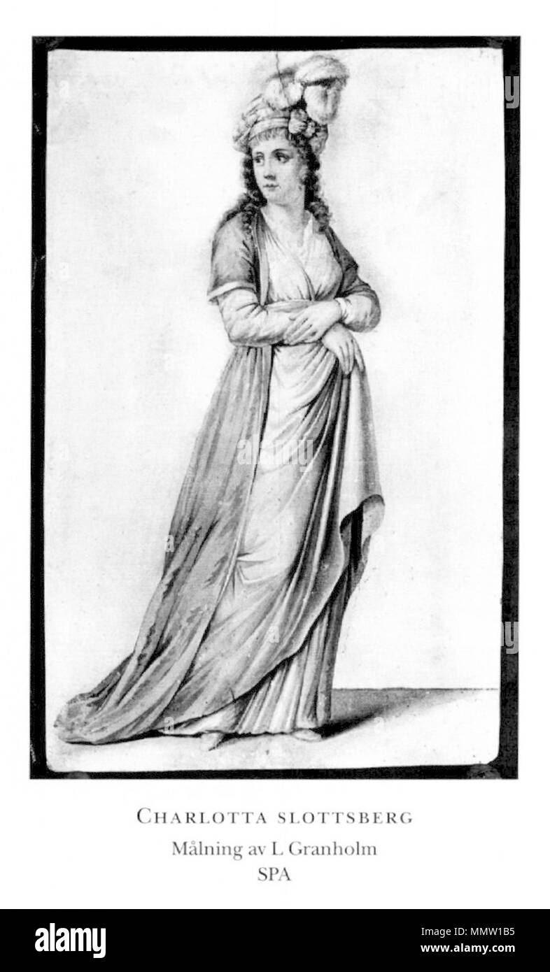 . Anglais : Charlotte Slottsberg (1760-1800), le suédois de la ballerine Royal Swedish Ballet royal et maîtresse de Charles XIII de Suède. . En 1800. L. Granholm Charlotte Slottsberg Banque D'Images