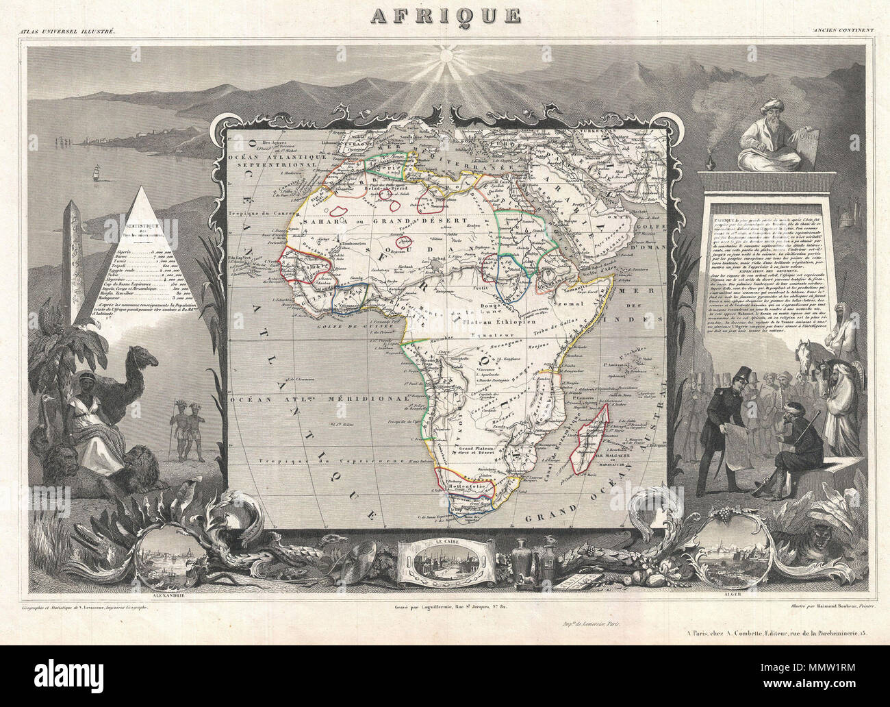 Carte des colonies francaises en afrique Banque de photographies et d ...