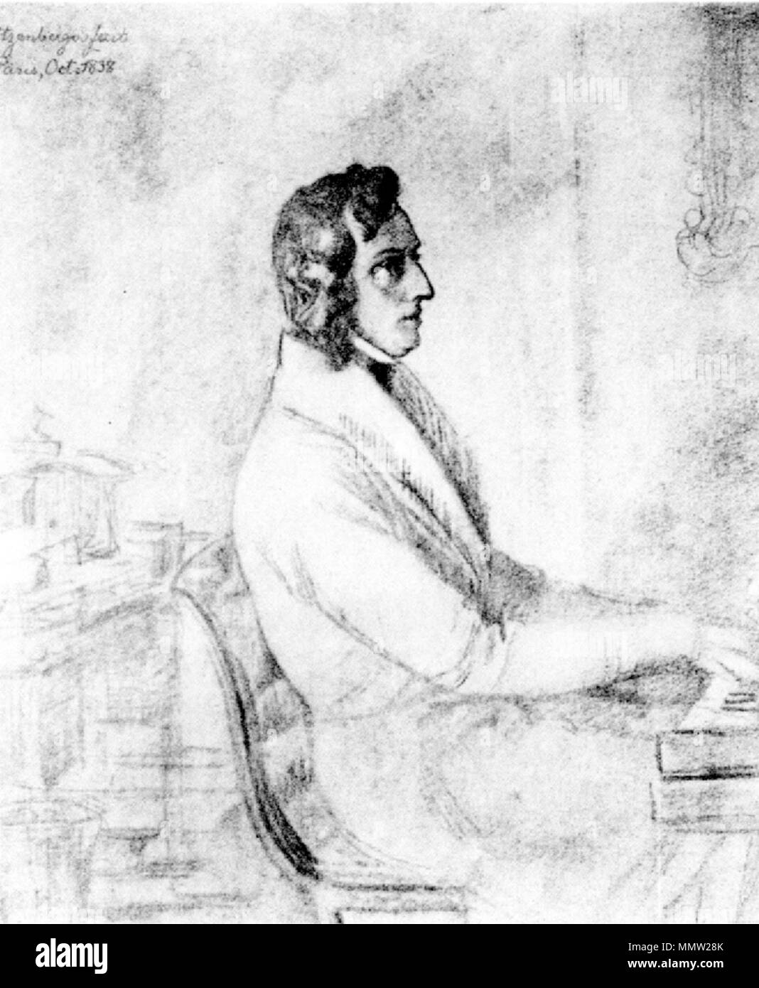 . Frédéric Chopin Chopin 1883 1838 Banque D'Images