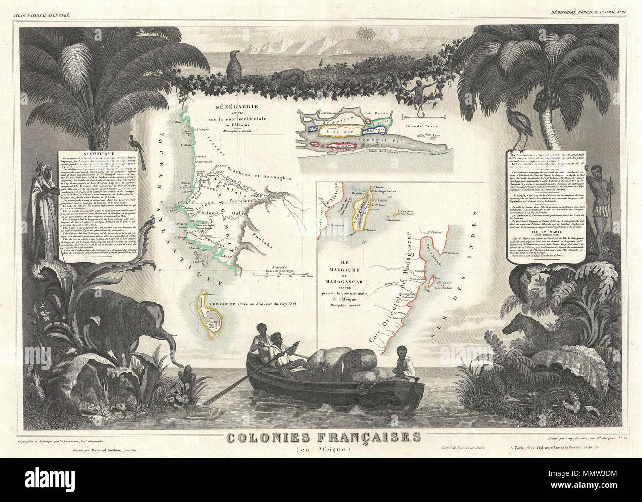 Carte des colonies francaises en afrique Banque de photographies et d ...
