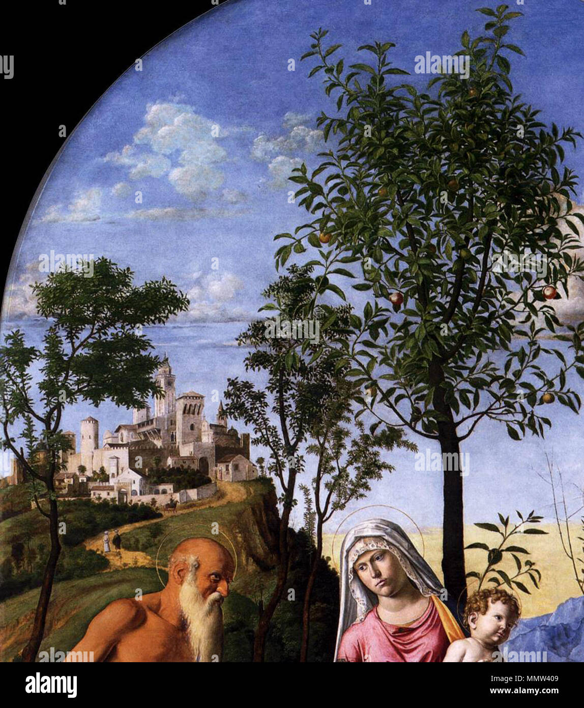 Madonna de l'Oranger (détail). circa 1495. Cima da Conegliano, Madonna dell'Arancio 02 Banque D'Images