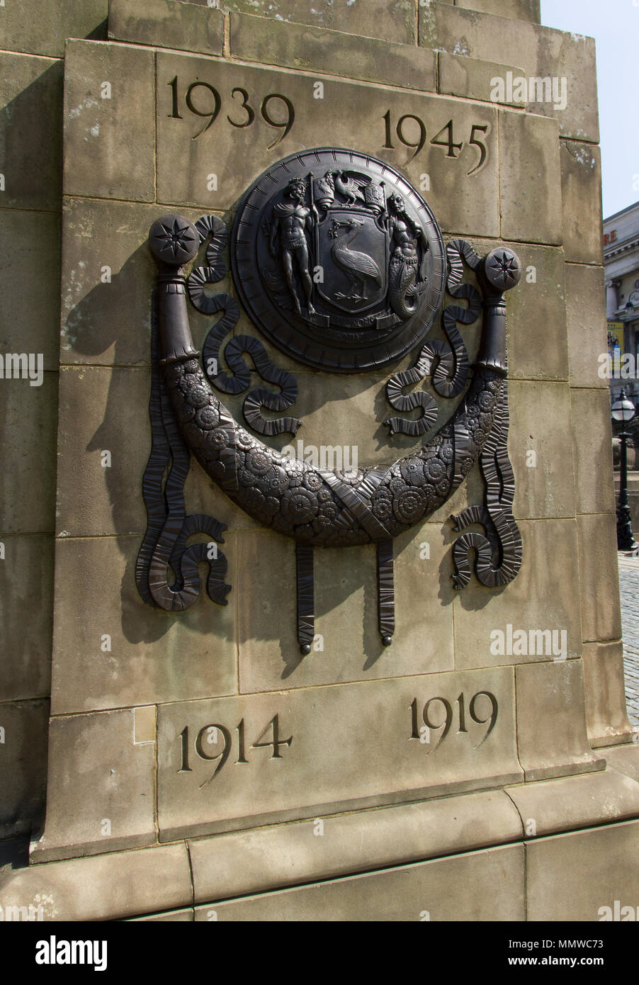 Mémorial de la guerre 1914-19 et 1939-1945, Liverpool Banque D'Images