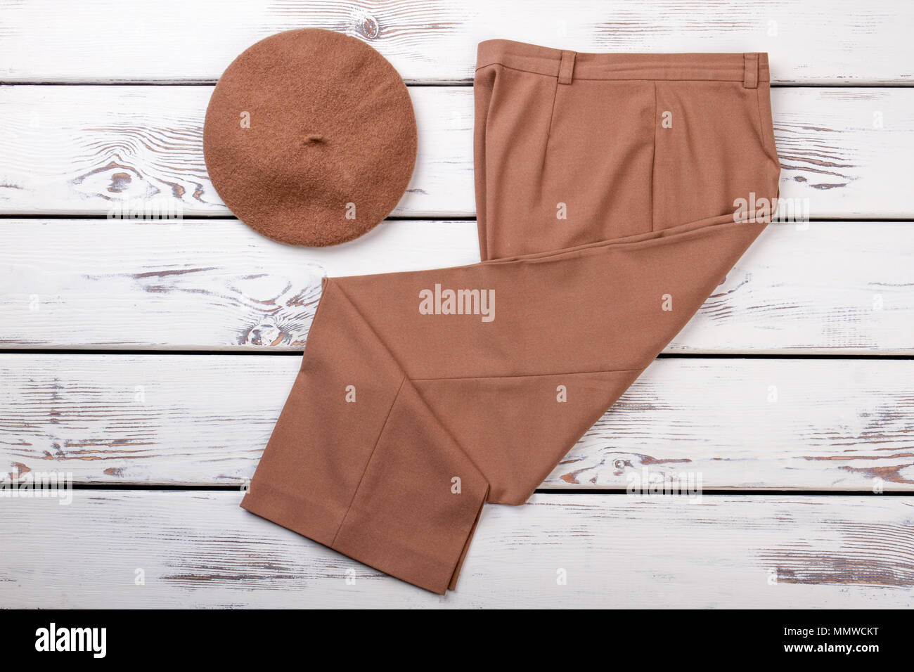 Pantalon marron classique pour les femmes Photo Stock - Alamy