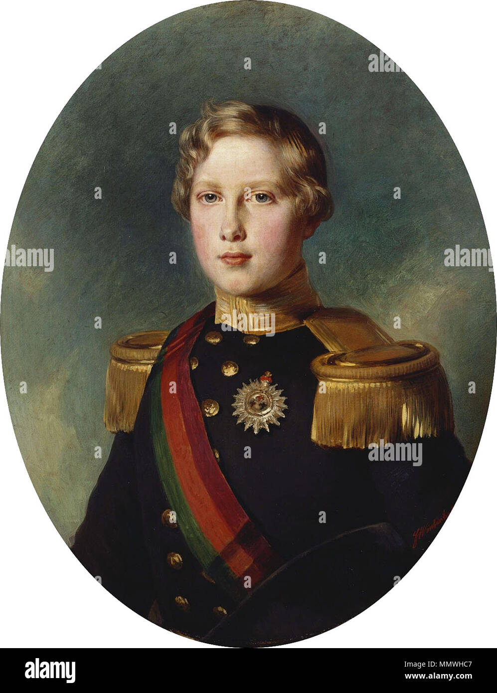 Portrait de Louis, duc d'Orporto plus tard, Louis I, Roi du Portugal (1838-1889). 1854. Louis I, Roi du Portugal, quand le duc d'Orporto - Winterhalter 1854 Banque D'Images